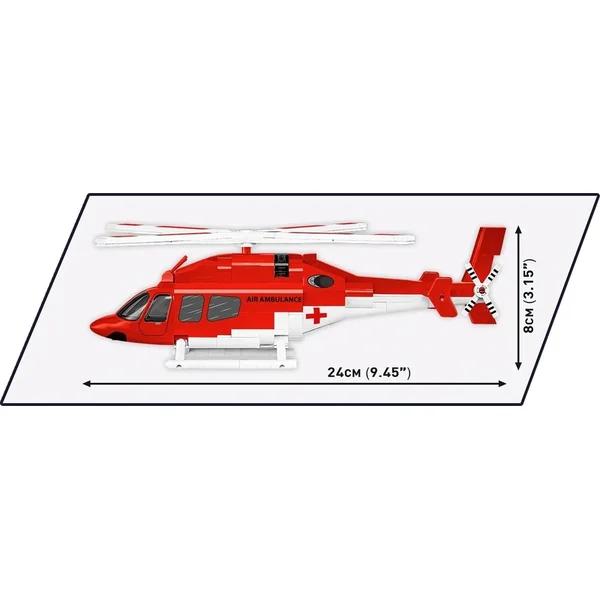 Cobi Bell 429 Hélicoptère de secours, 1:48, 248 pcs