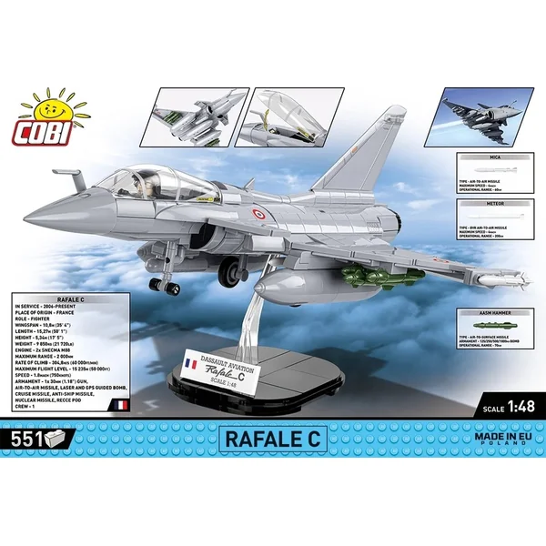 Cobi Forces Armées Dessault Rafale C, 1:48, 538 k