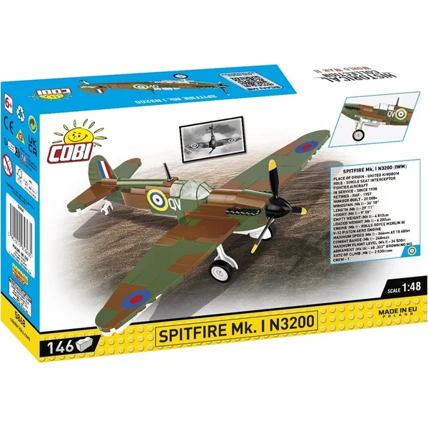 Cobi II WW Supermarine Spitfire Mk. I N3200 (WM), 1:48, 146 k