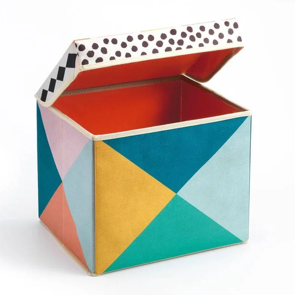 Coffre à jouets siège Géométrie - Djeco