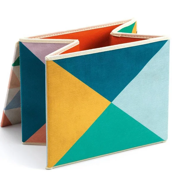 Coffre à jouets siège Géométrie - Djeco