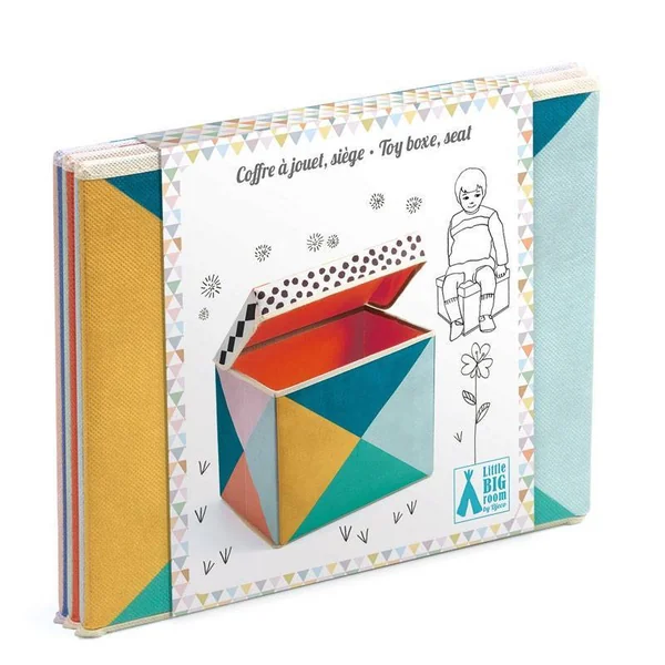 Coffre à jouets siège Géométrie - Djeco