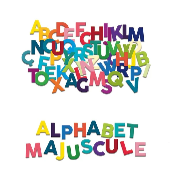 Coffret de magnets en bois 77 lettres majuscules - Vilac