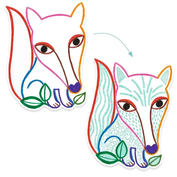 Coloriages à révéler : Animaux de la forêt - Djeco