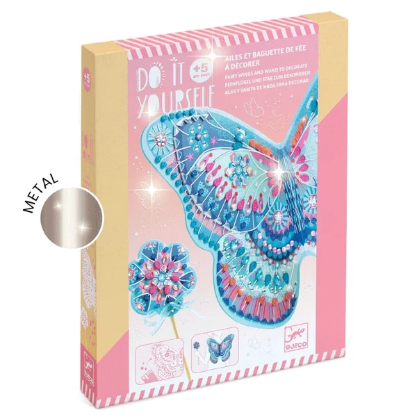 Comme une fée : Ailes et baguette de fée à décorer DIY - Djeco
