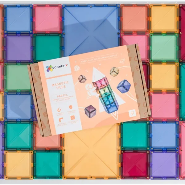 CONNETIX® Ensemble de carrés pastel magnétique 40 pièces