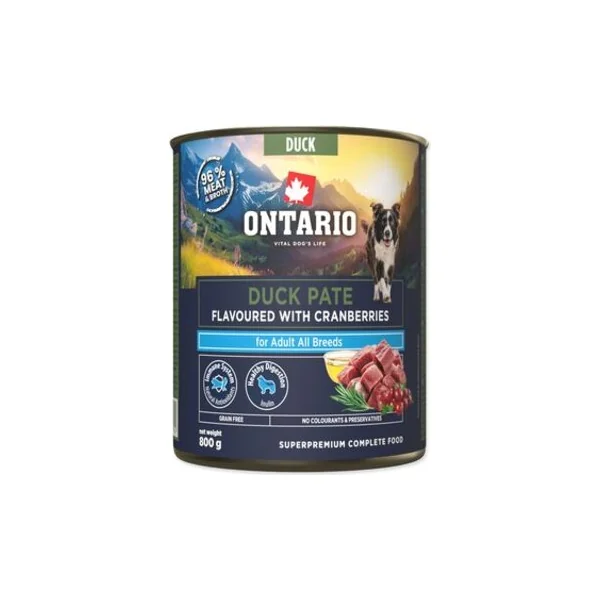 Conserve Ontario Adult pâté de canard saveur canneberges 800g