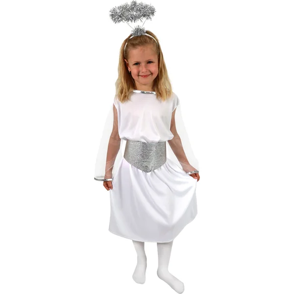 Costume d'ange pour enfant avec auréole et ceinture (S)
