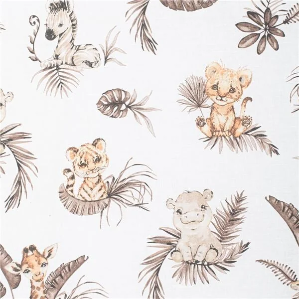 Couverture d'emmaillotage pour bébé double face New Baby Safari 80x80 cm