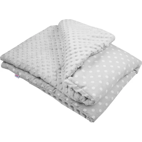 Couverture pour enfant en Minky avec rembourrage New Baby gris 80x102 cm