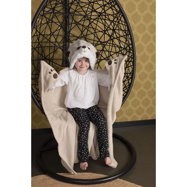 Cozy Noxxiez BL828 Surikata - couverture chauffante avec capuche avec animal et poches en forme de p