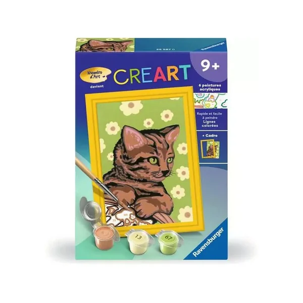 CreArt Kids 8x12cm : Chaton et fleurs - Ravensburger
