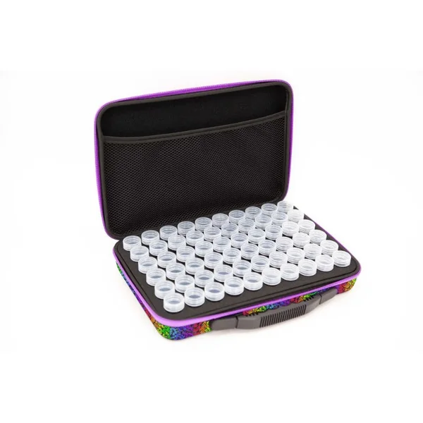 CRYSTAL ART Trousse de rangement à strass 60 pots - Papillons