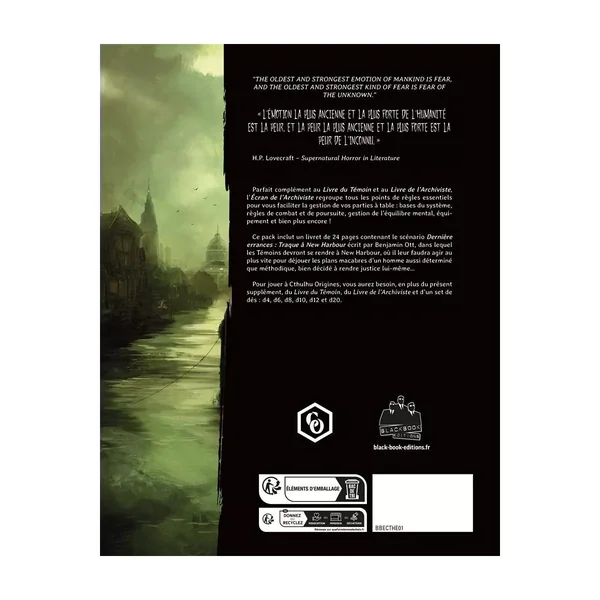 Cthulhu Origines : Écran de l'Archiviste