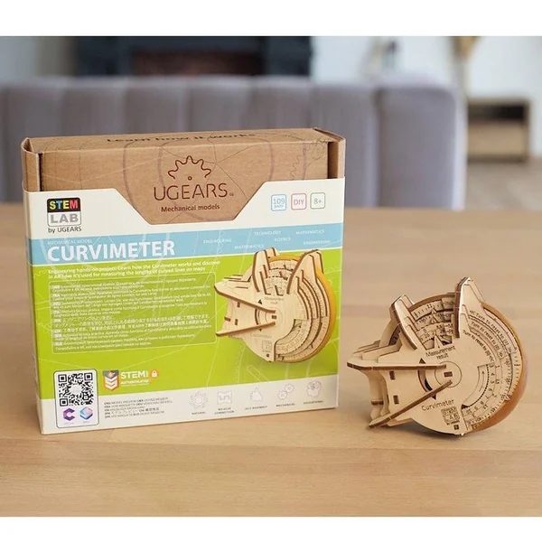 Curvimètre STEM UGEARS - Puzzle 3D Mécanique en bois