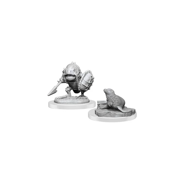 D&D Nolzur's Marvelous Unpainted Miniatures: Locathah & Seal