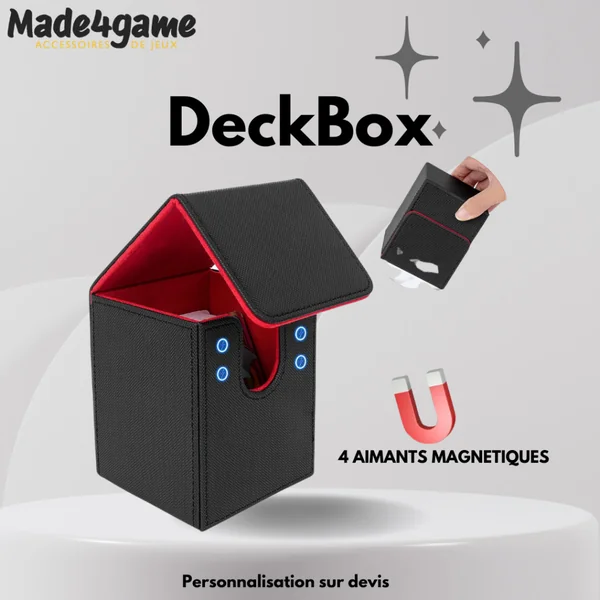 DeckBox 100+ Noir intérieur Rouge