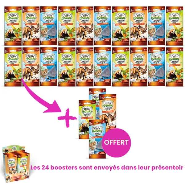 Display 24 boosters Défis Nature Protect Edition 2 Aventures sauvages
