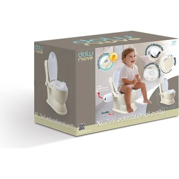Dolu Toilette pour enfants XL, beige, 45x40x28 cm