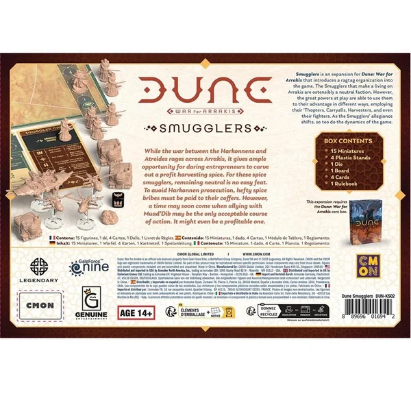 Dune La Guerre pour Arrakis - Extension Contrebandiers