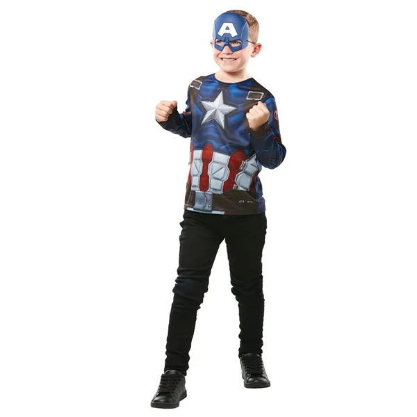 Déguisement Top classique Captain America + masque 5-8 ans - Rubies
