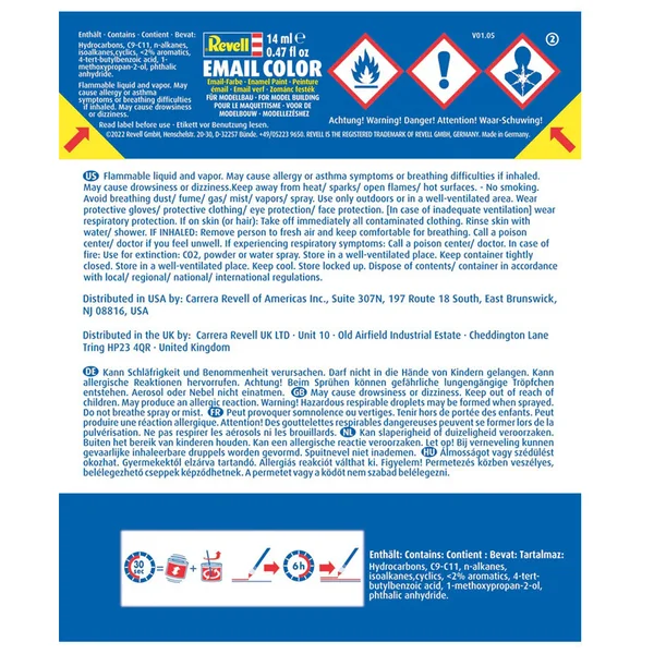 Email Couleur Mat "Tank Grey" (RAL 7024) 14ml - Revell