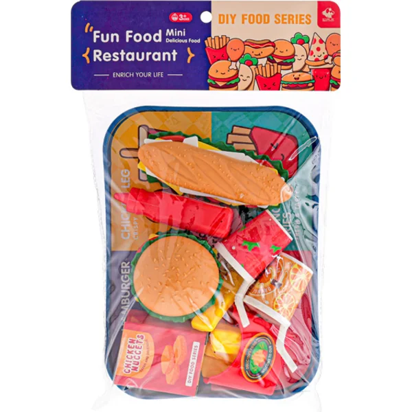 Ensemble de fast-food avec plateau 26x19cm 26pcs