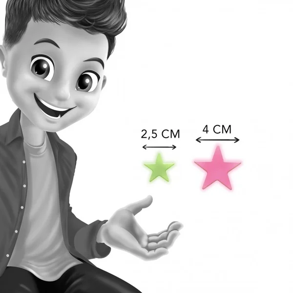 Etoiles 3D multicolores - Buki