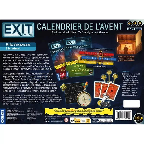 Exit Calendrier de l'Avent : A La Poursuite du Livre d'Or