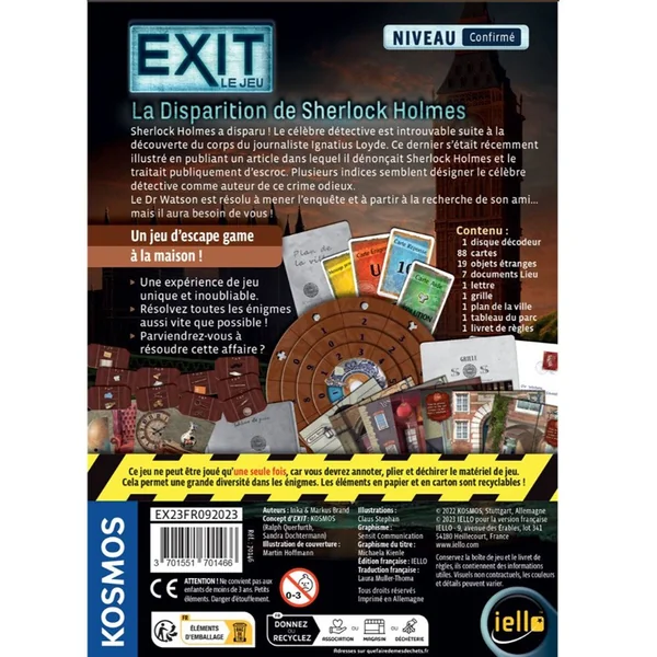 Exit : La Disparition de Sherlock Holmes