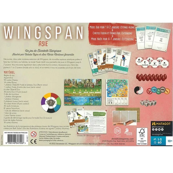 Extension Asie - Wingspan