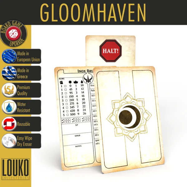 Fiches de personnages réinscriptibles pour Gloomhaven - Les Mâchoires du Lion