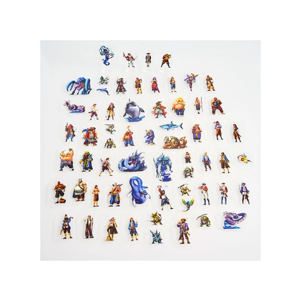 Flat Plastic Miniatures - Pirates - 62 Pieces