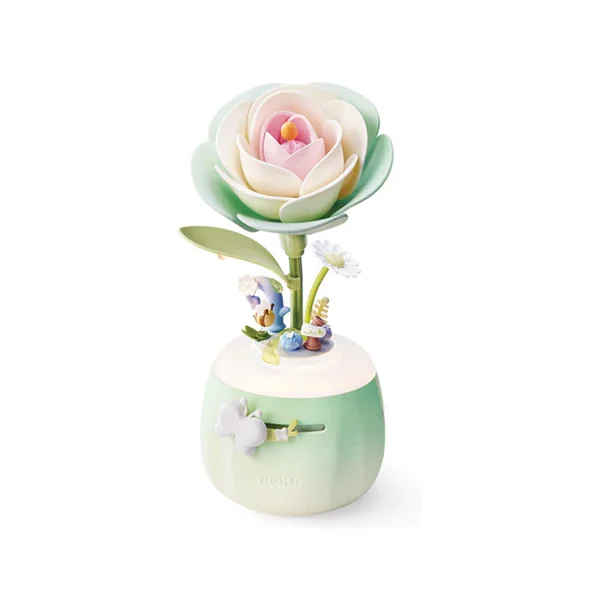Floral Art Minty Camellia Lamp - Rokr