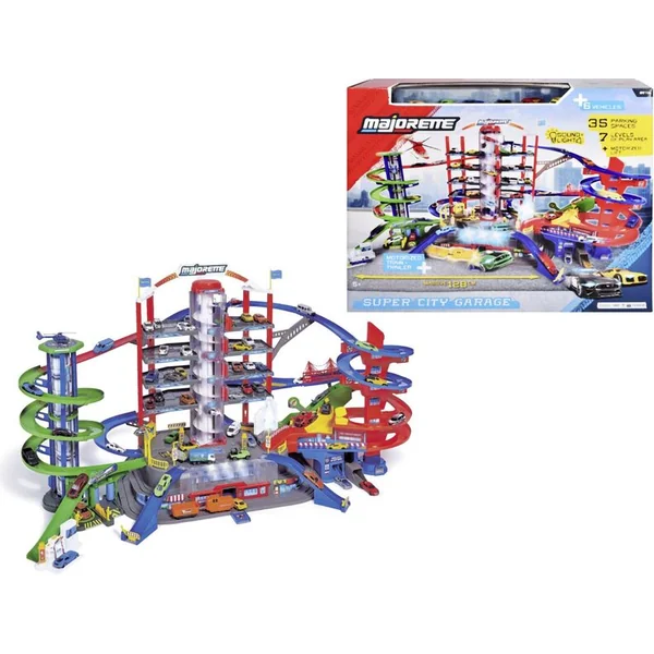 Garage Super City + 6 petites voitures et train