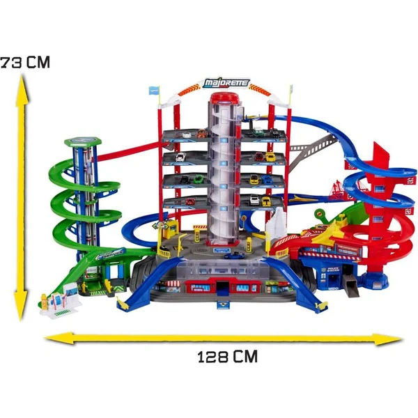 Garage Super City + 6 petites voitures et train