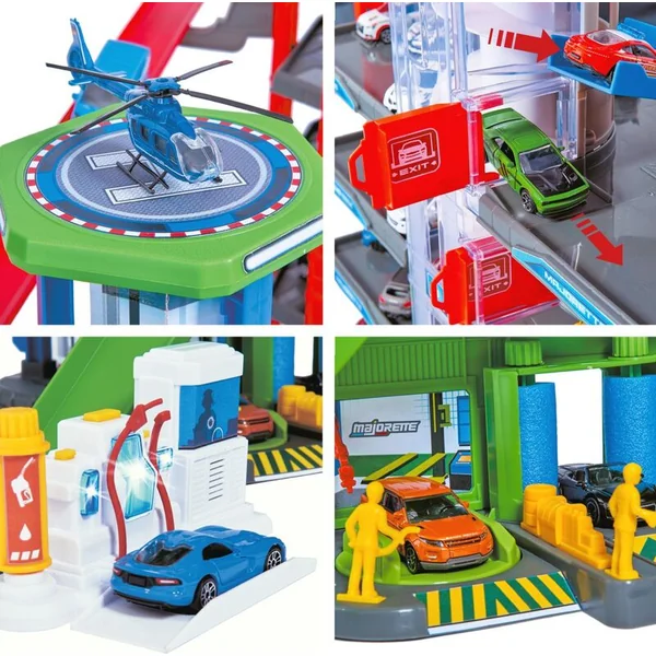 Garage Super City + 6 petites voitures et train