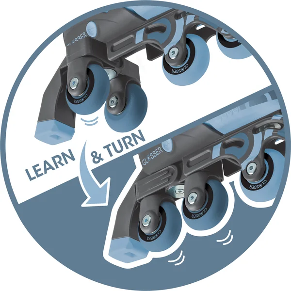 Globber patins à roulettes pour enfants 2 en 1 taille 30-33 - Ash Blue