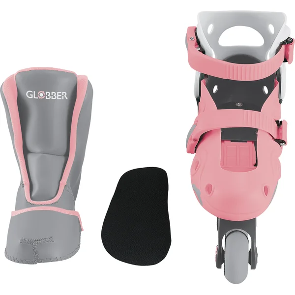 Globber patins à roulettes pour enfants 2 en 1 taille 30-33 - Pastel Pink