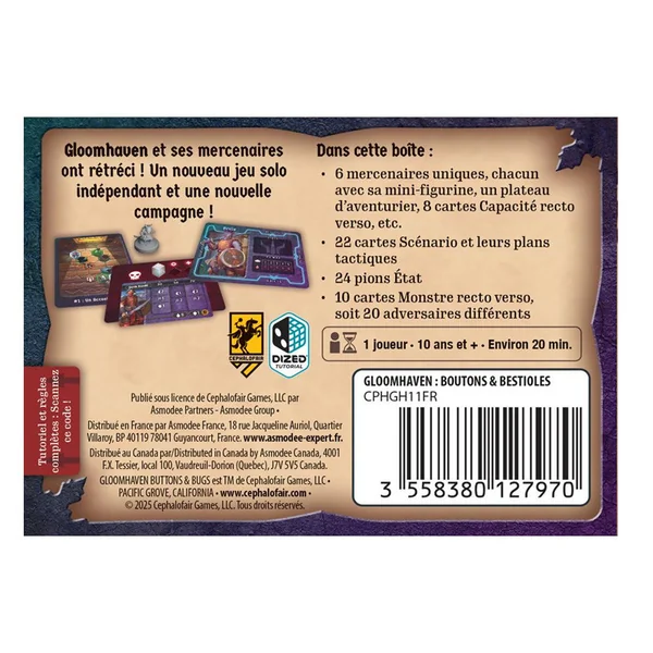Gloomhaven : Boutons & Bestioles