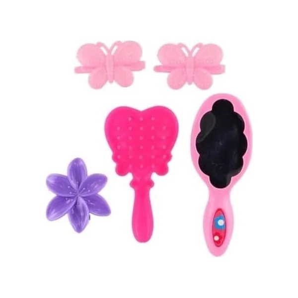 Grande tête à coiffer blonde avec accessoires