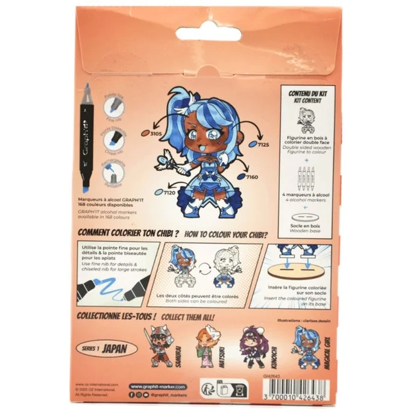 GRAPH'IT Chibis Kit coloriage figurine Magical Girl