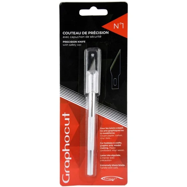 GRAPHO'CUT Couteau de Précision N°1 + Capuchon sécurité