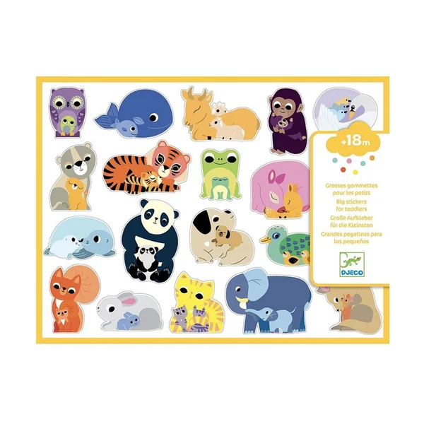 Grosses Gommettes pour les petits Mamans Bébés - Djeco