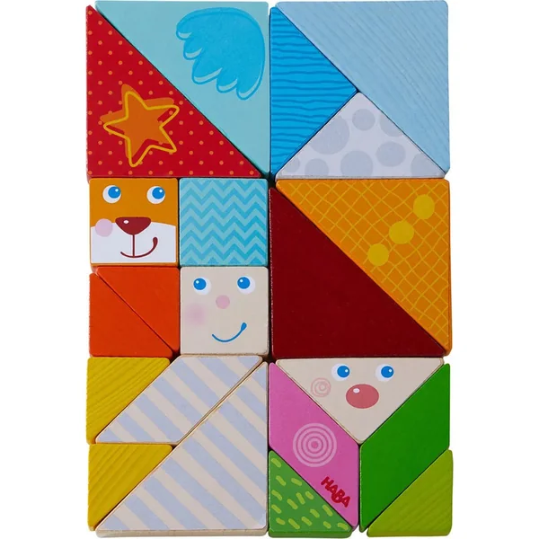 Haba Jeu avec cartes de préposition Tangram Formes et personnages