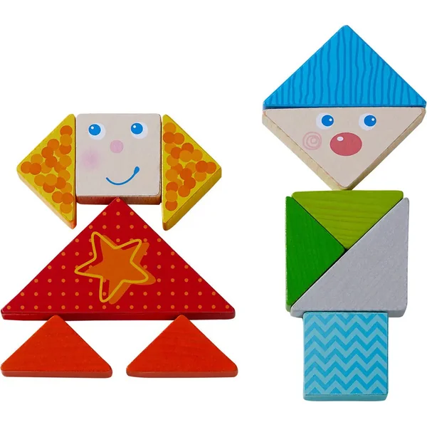 Haba Jeu avec cartes de préposition Tangram Formes et personnages