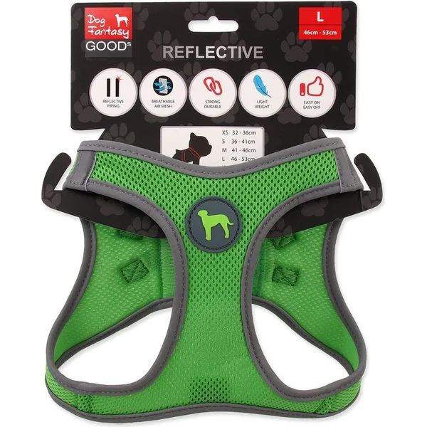 Harnais Dog Fantasy Puppy L citron vert 46-53cm