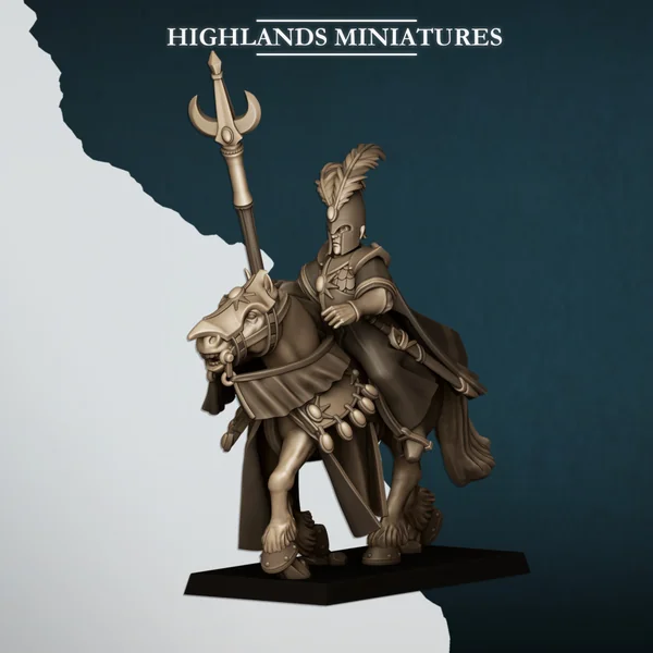Highlands Miniatures - Aegean Elf - Elf Mounted Mage
