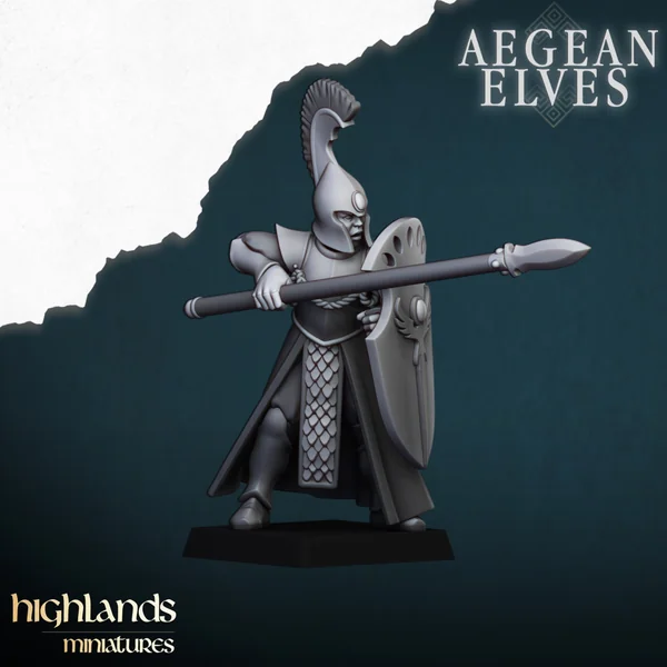 Highlands Miniatures - Aegean Elves - Elves Spearmen with EMC