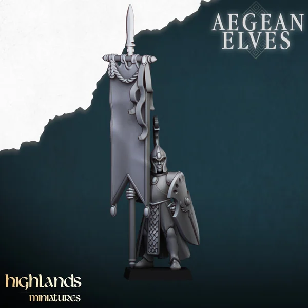 Highlands Miniatures - Aegean Elves - Elves Spearmen with EMC